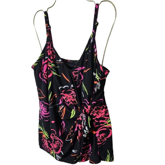 Magicsuit Women's 16W Neon Nature Carma Wrap Tankini Top - Picture 3 of 9